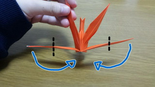 足あり鶴の折り方手順4-1